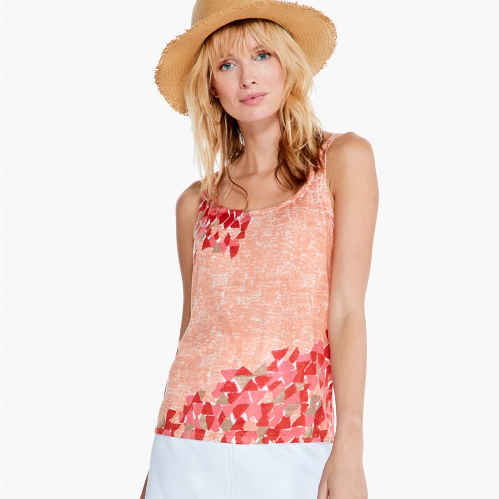 New Nic and Zoe orange and pink tank size XS